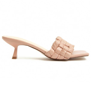 Sandalias de tacón - Beige - Altura: 5 cm