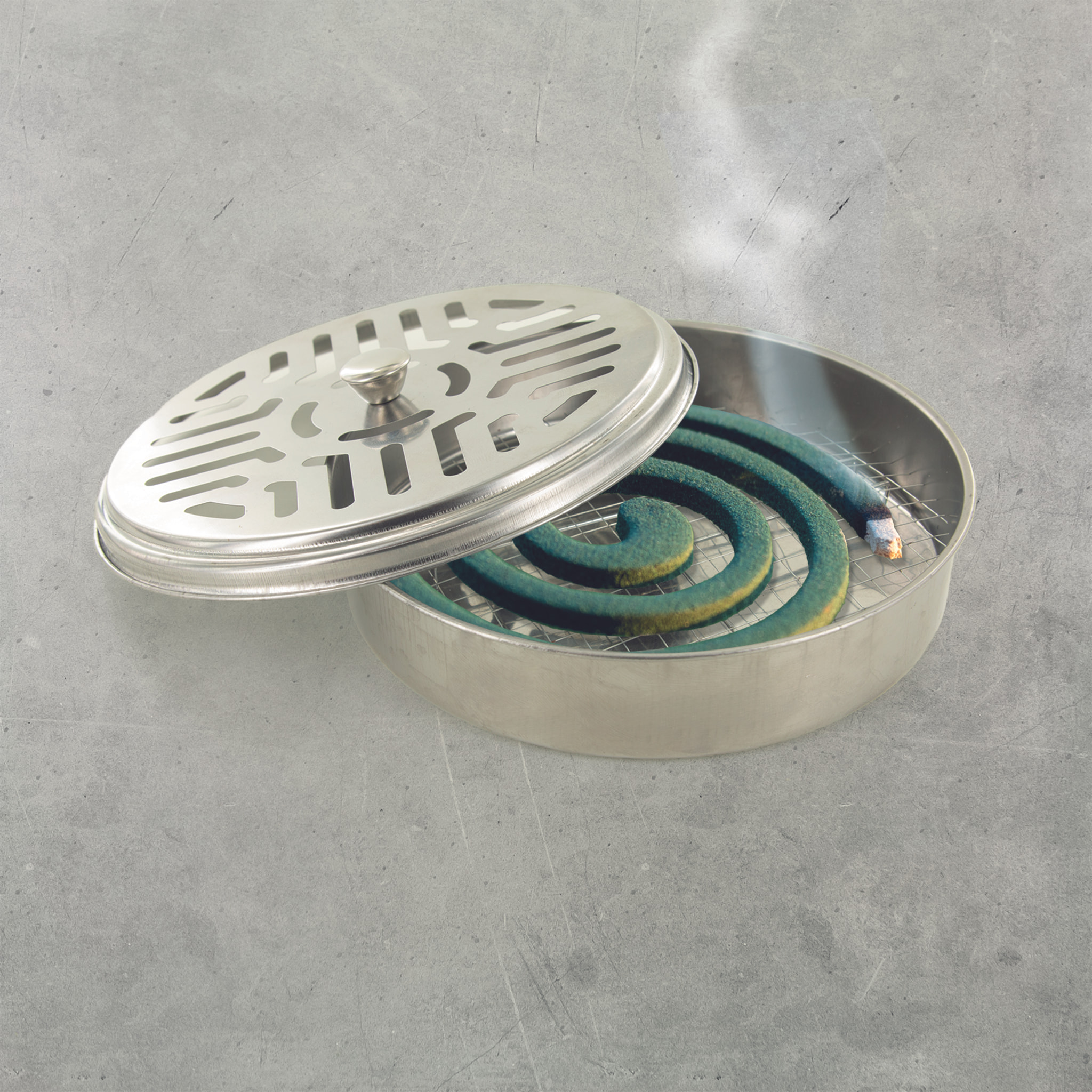 Support Spirale à Encens - JE CHERCHE UNE IDEE - Pratique - Élégant - Gris