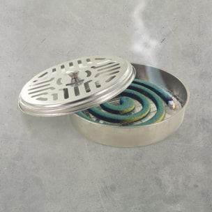 Support Spirale à Encens - JE CHERCHE UNE IDEE - Pratique - Élégant - Gris