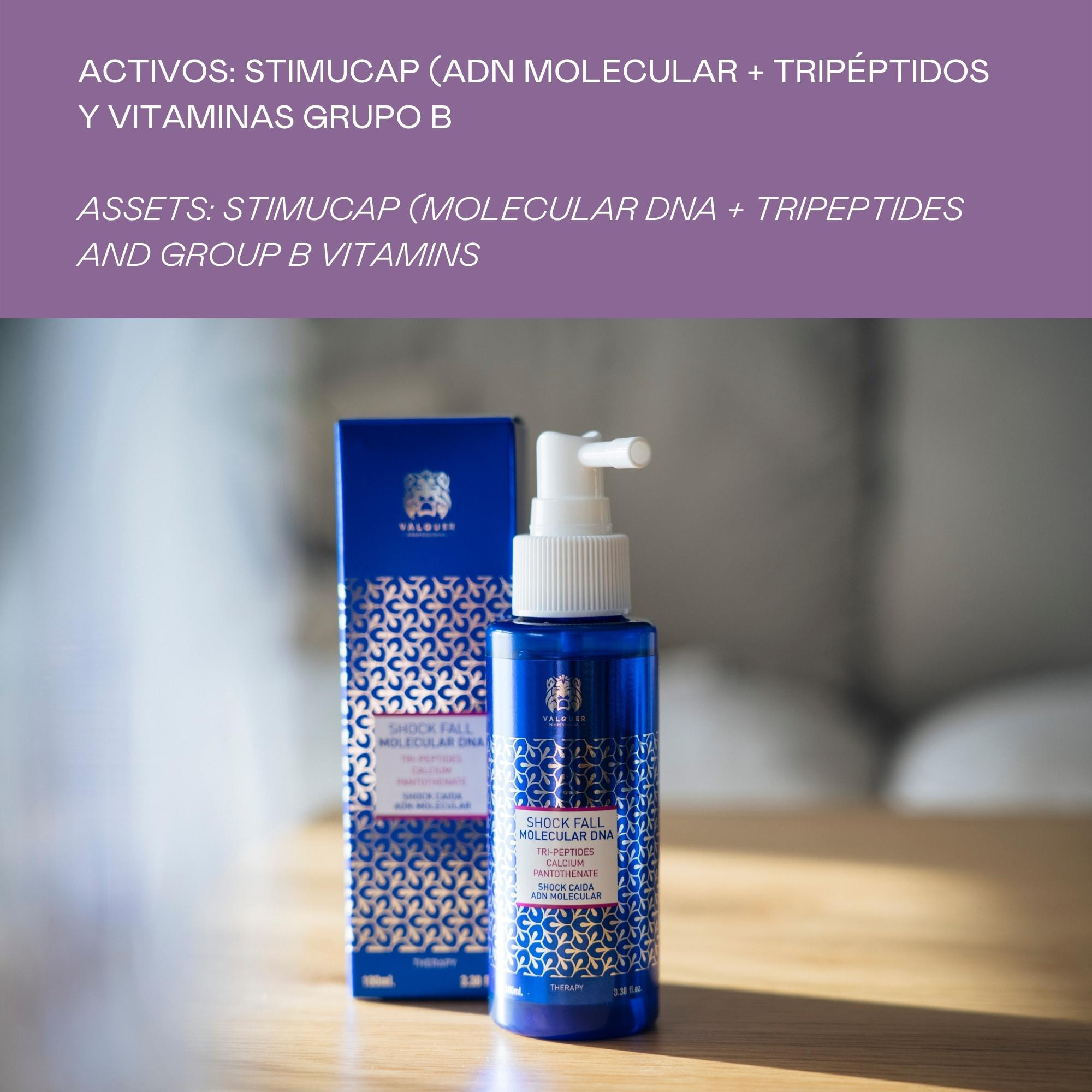 Valquer Pack anticaida Champú + shock ADN molecular - 400 ml + 100 ml