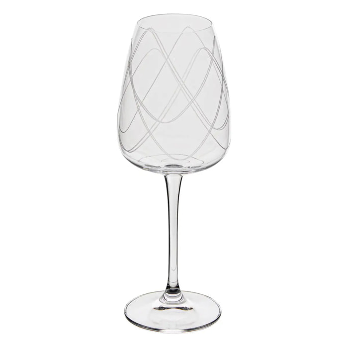 4 verres à vin transparent D8,6xH23,2cm