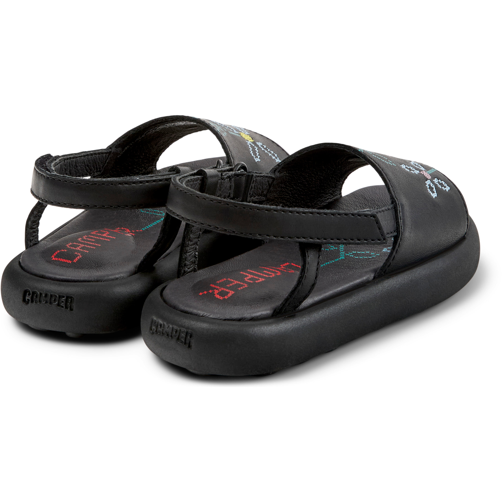 Sandalias - CAMPER Pelotas Flota Sandal Twins - Negro - Cuero liso