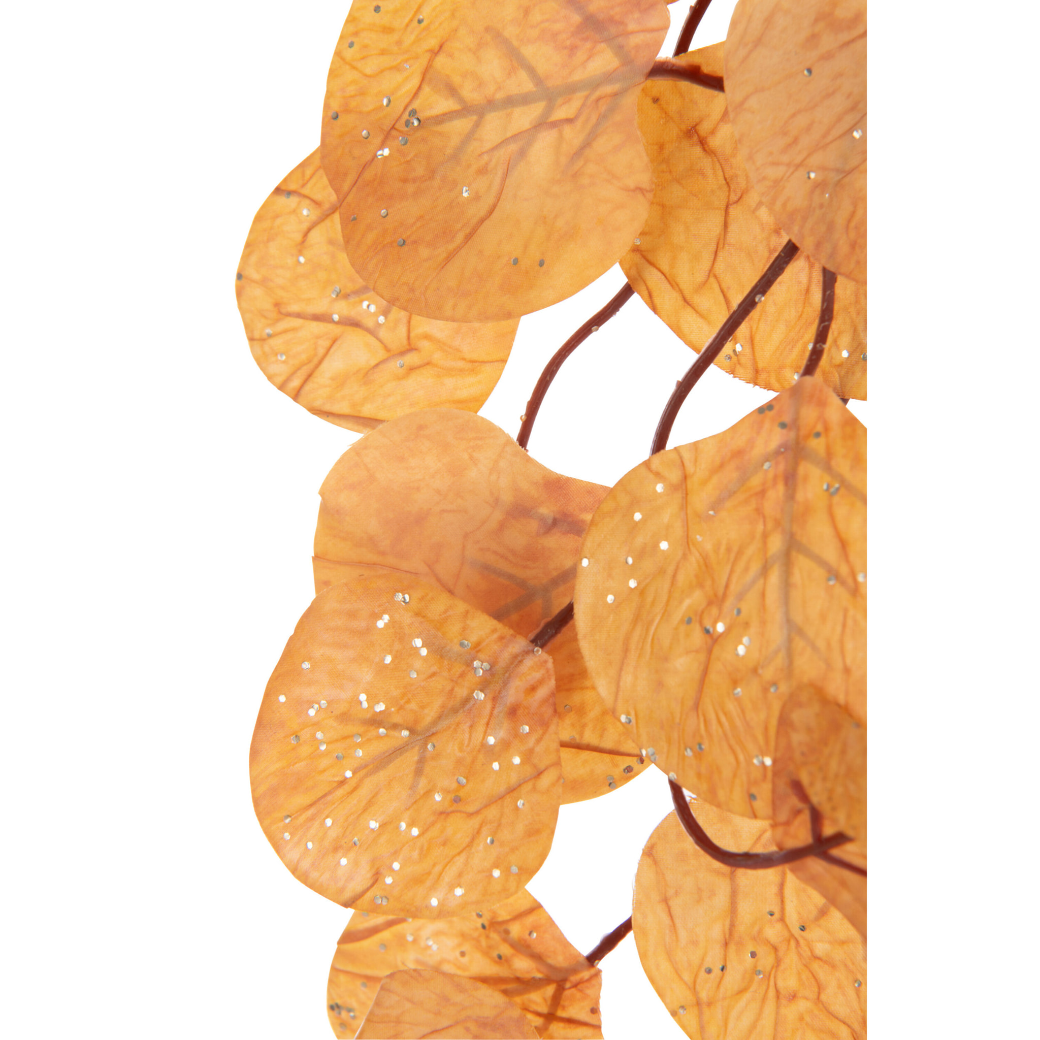 J-Line guirlande Feuilles + Paillettes - polyester - rouille