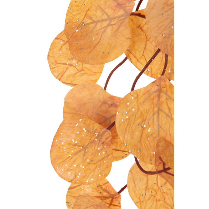 J-Line guirlande Feuilles + Paillettes - polyester - rouille