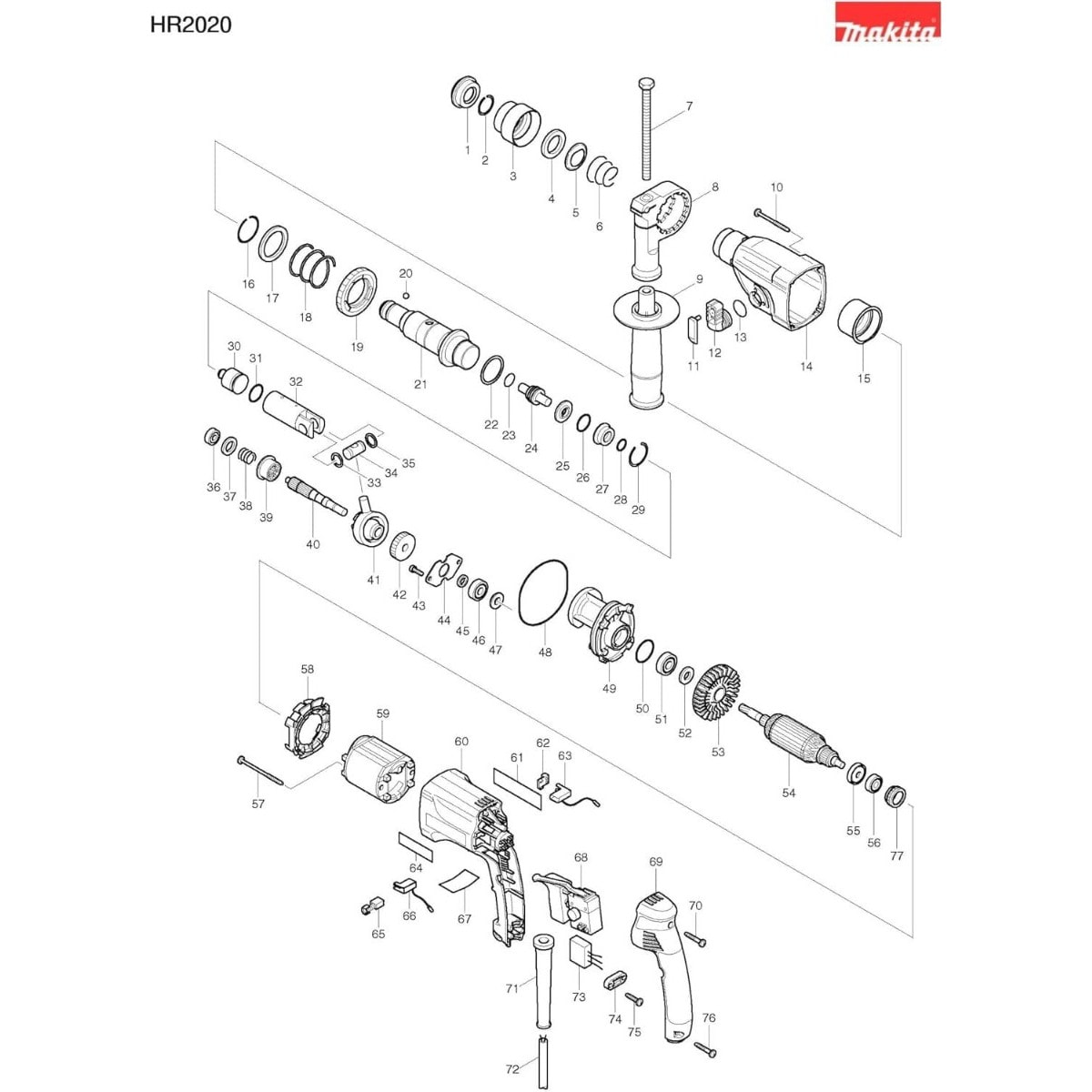 Circlip 28 pour perforateur - MAKITA - 233917-4