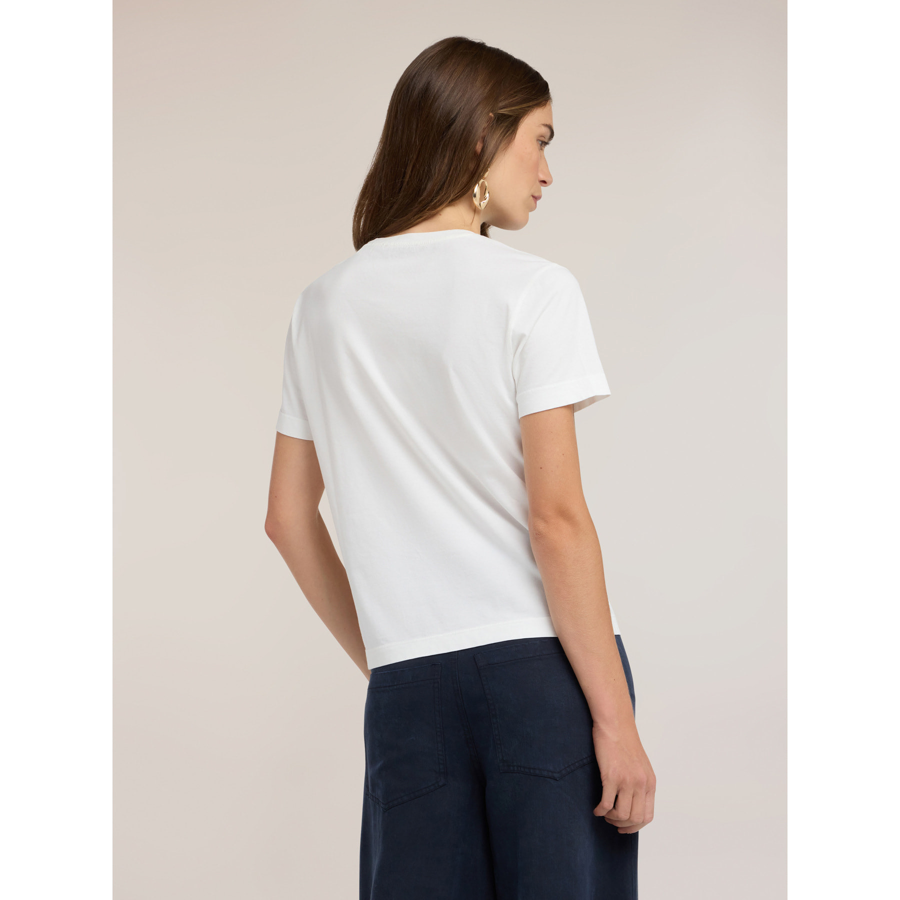 Motivi - T-shirt girocollo con stampa - Bianco
