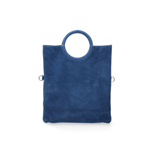 Borsa a mano da donna Made in Italy - Modello Zelia - Pelle scamosciata - 29.0 x 30.0 x 1.0 cm