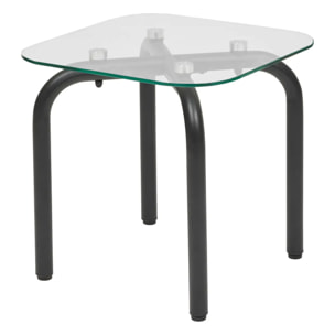 Lot de 2 tables d'appoint Hecate argent 50x50cm