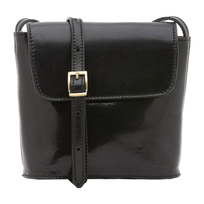 Borsa a tracolla uomo in vera pelle - Modello Castillon - 100% pelle - 16.0 x 17.5 x 7.0 cm