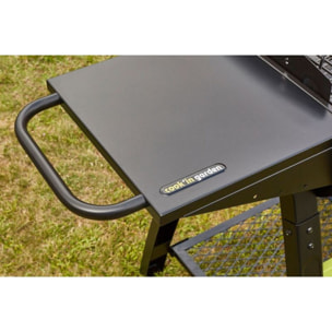 Barbecue charbon COOK'IN GARDEN TONINO 50 noir sur chariot 50 cm
