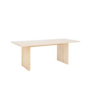 Table de salle à manger en bois massif dans le ton du bois naturel en différentes tailles