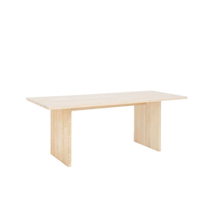 Table de salle à manger en bois massif dans le ton du bois naturel en différentes tailles