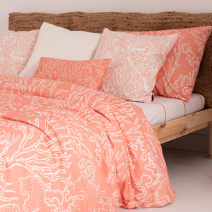 Housse de couette en 100% coton 157 fils Estarit Corail