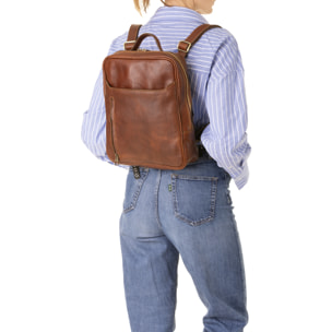 Zaino  unisex In Vera pelle Made in Italy 27x36x8 cm