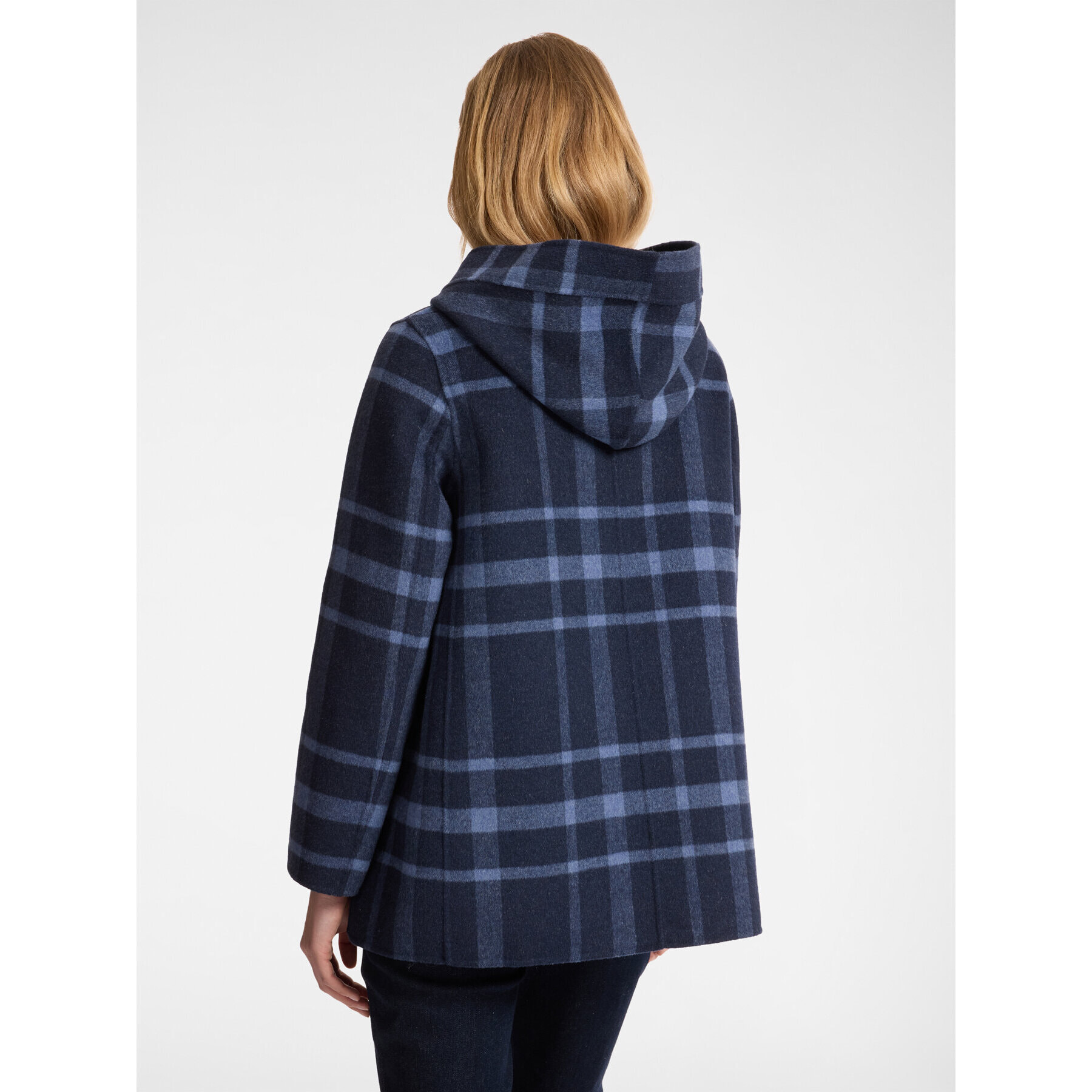 Elena Mirò - Cappotto casual fantasia checks - Blu