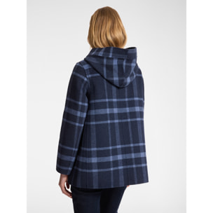 Elena Mirò - Cappotto casual fantasia checks - Blu