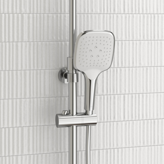 Pommeau de douche Emma chrome + flexible