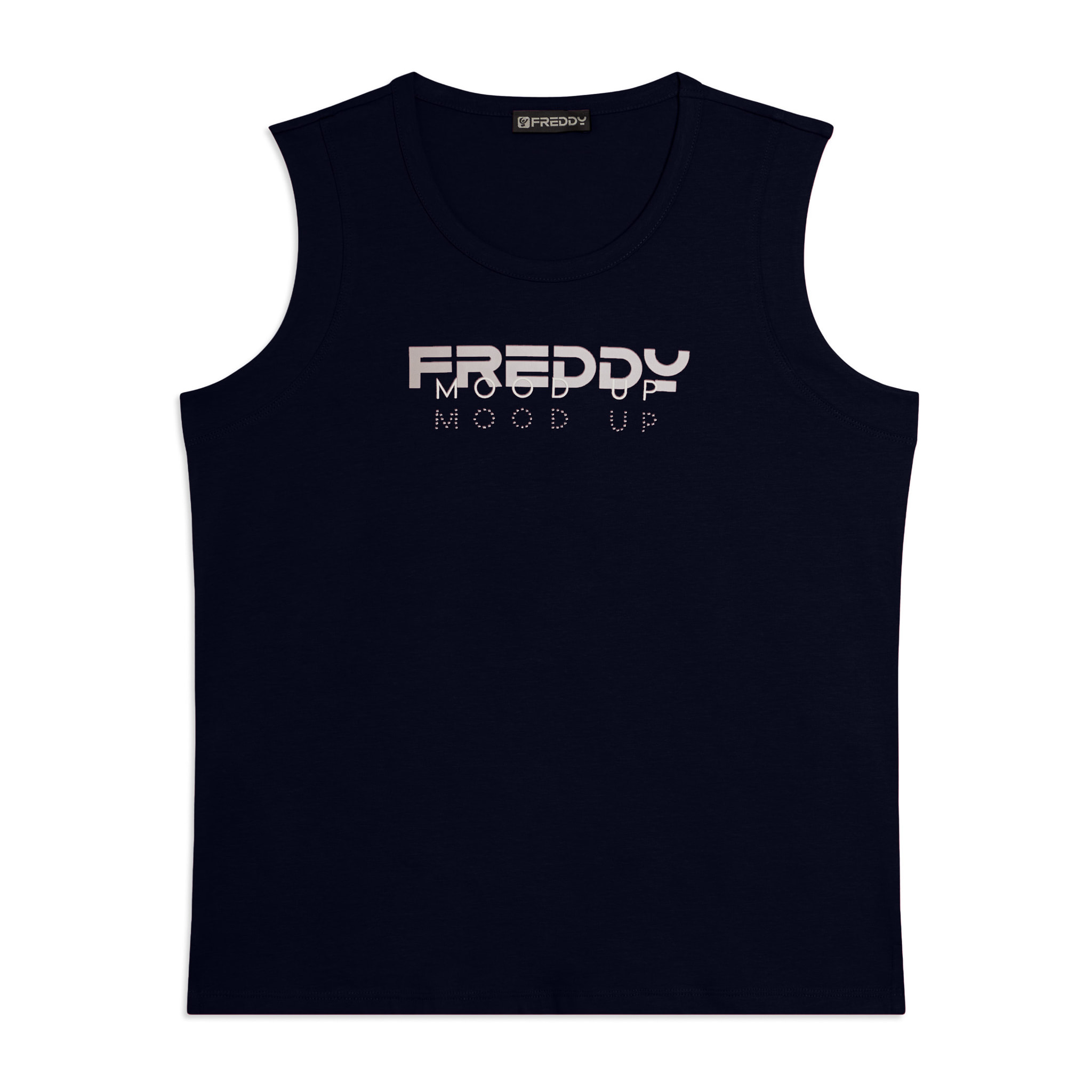 Canotta in Jersey con Logo FREDDY e Scritta "Mood Up"