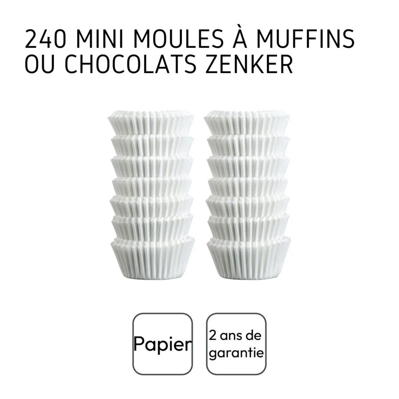 Lot de 240 moules à muffins en papier 3 cm Zenker Smart Pastry