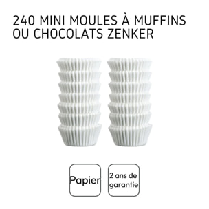 Lot de 240 moules à muffins en papier 3 cm Zenker Smart Pastry