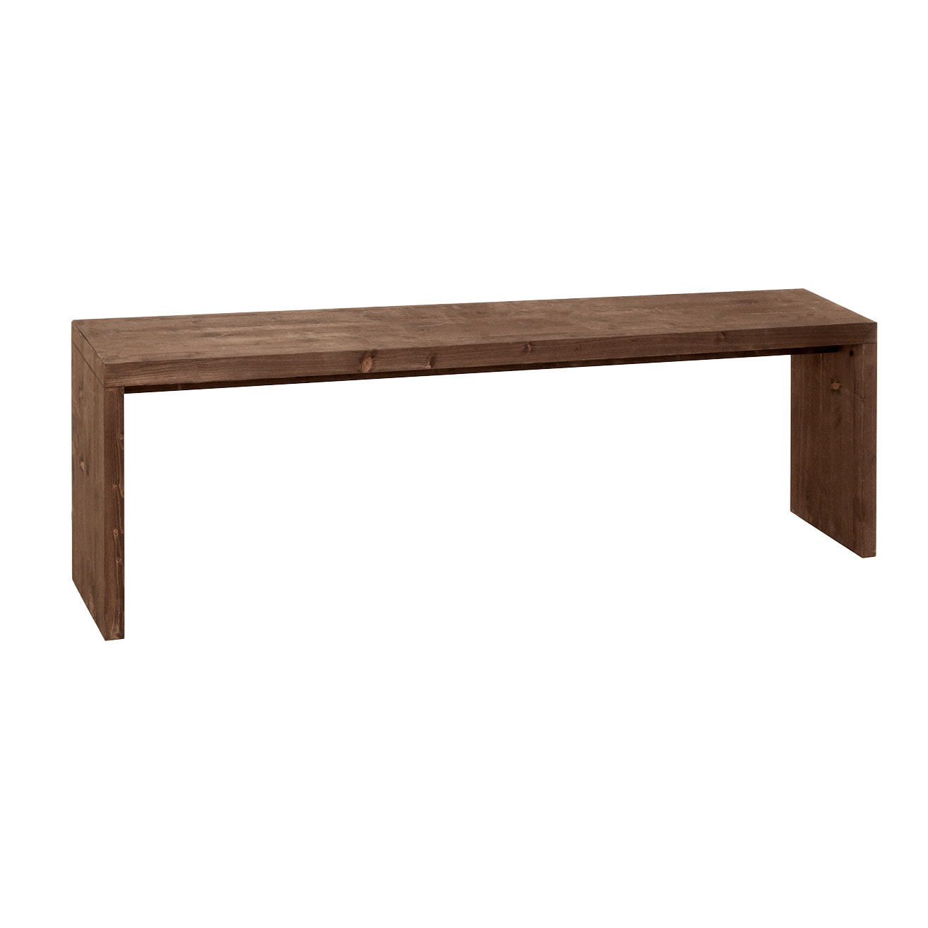 Banc en bois massif ton noyer en différentes tailles