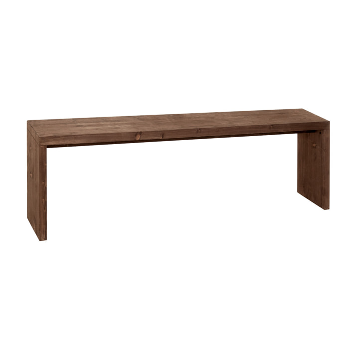 Banc en bois massif ton noyer en différentes tailles