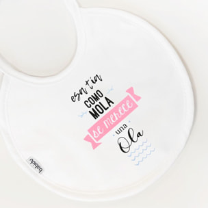 Babero Nacimiento Frase R Blanco Talla Uni