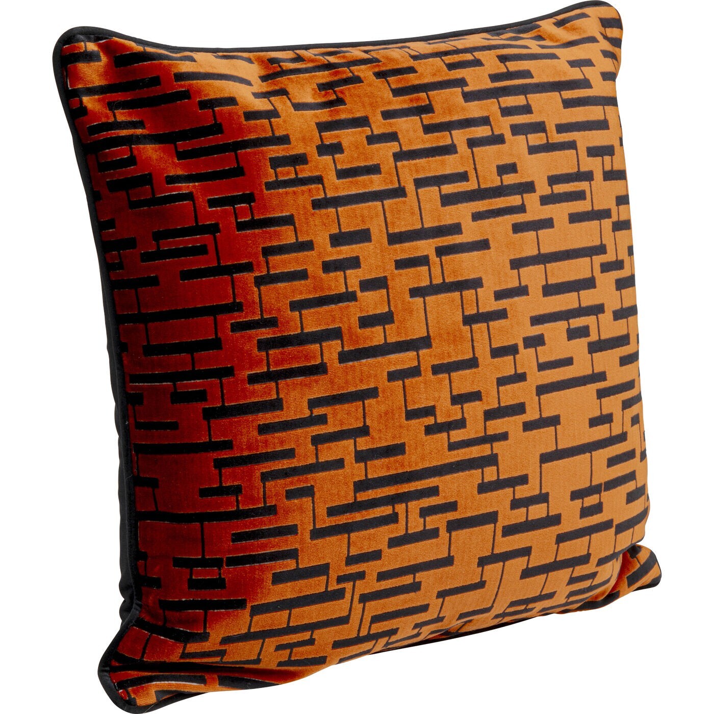 Coussin Suono orange et noir Kare Design