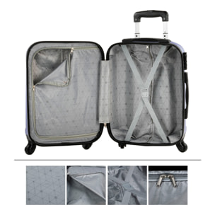 Juego De Maletas Rígidas Abs Itaca Havel Malva