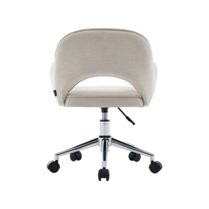 Chaise de bureau enfant à roulettes ajustable tissu chenille JIM KID