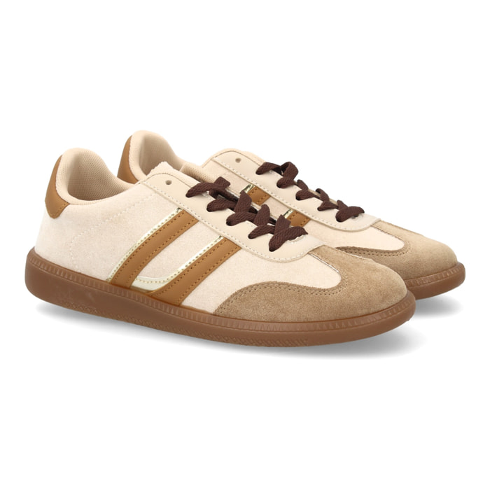Zapatillas deportivas mujer casual efecto ante con cordones