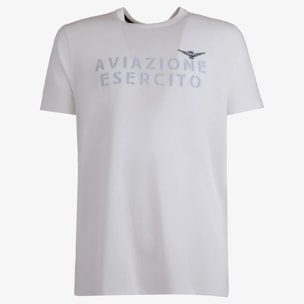 T-shirt Esercito bianca in cotone uomo