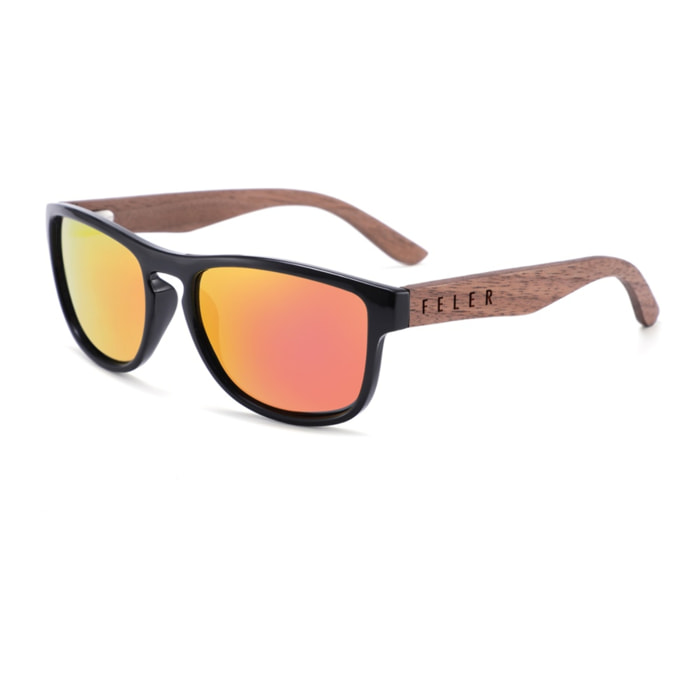 Gafas de Sol Feler 1512M-5 Polarizadas de Madera Unisex 52 mm