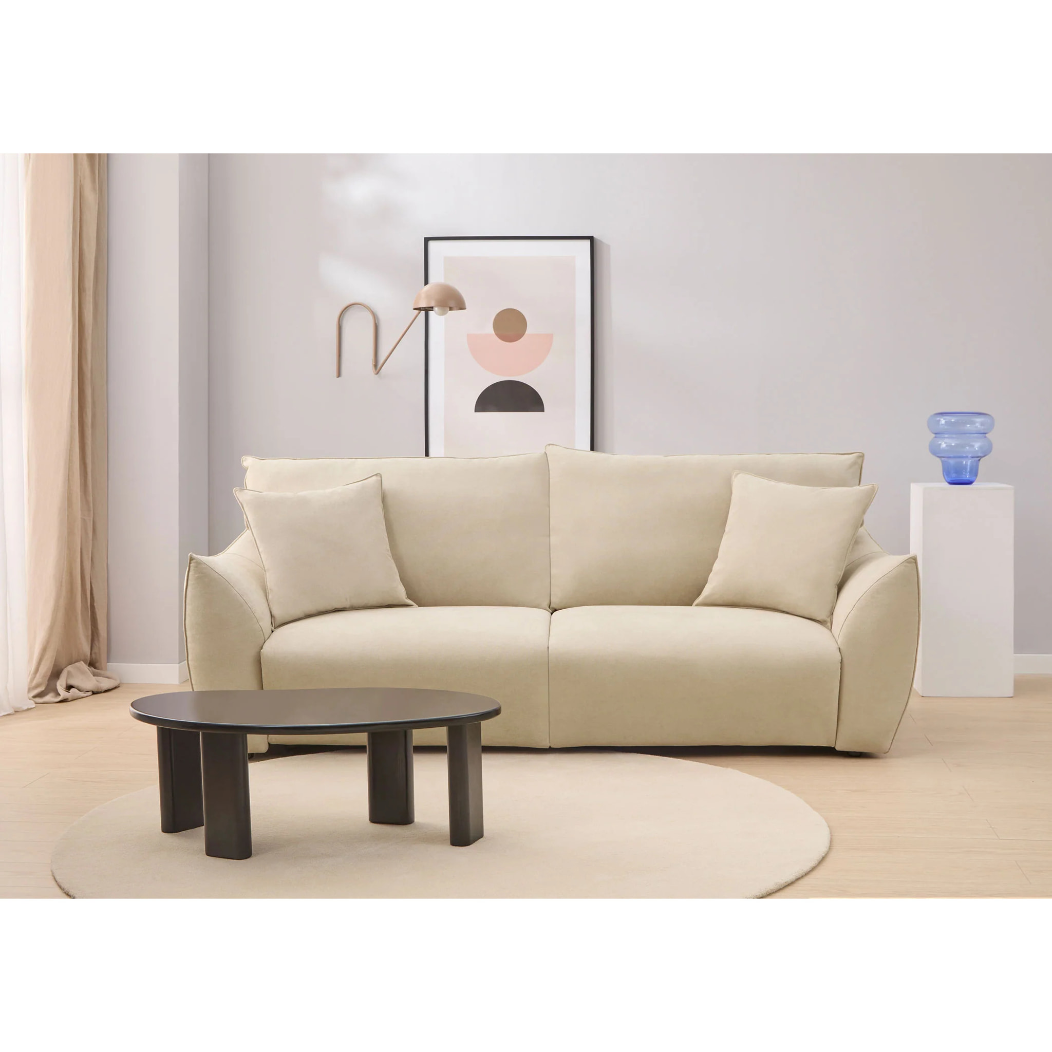 Sofá Cama Premium - Apertura Estilo Italiano - Colchón Matrimonio Alta Gama - Tejido Anti-Manchas - Cojines incluidos - 5 Años de Garantía