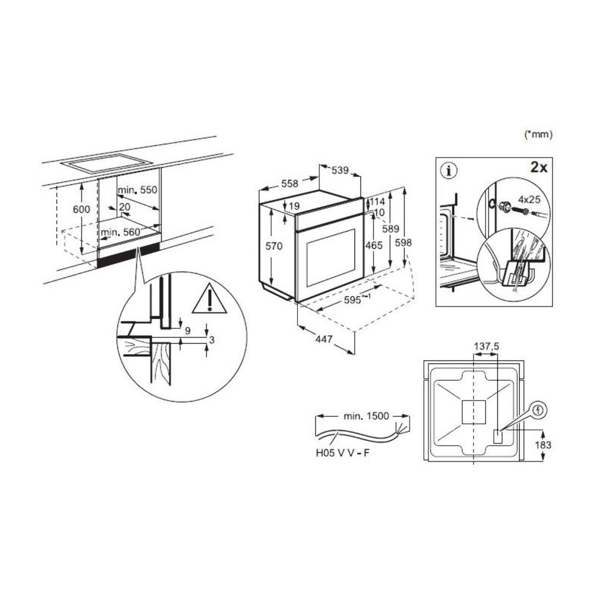 Four encastrable ESSENTIELB EFMC65N1