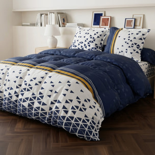 Parure Housse De Couette 3pcs 100% Coton 57 Fils Bandol