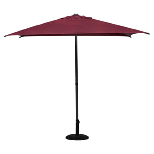 Parasol droit carré Soya Bordeaux