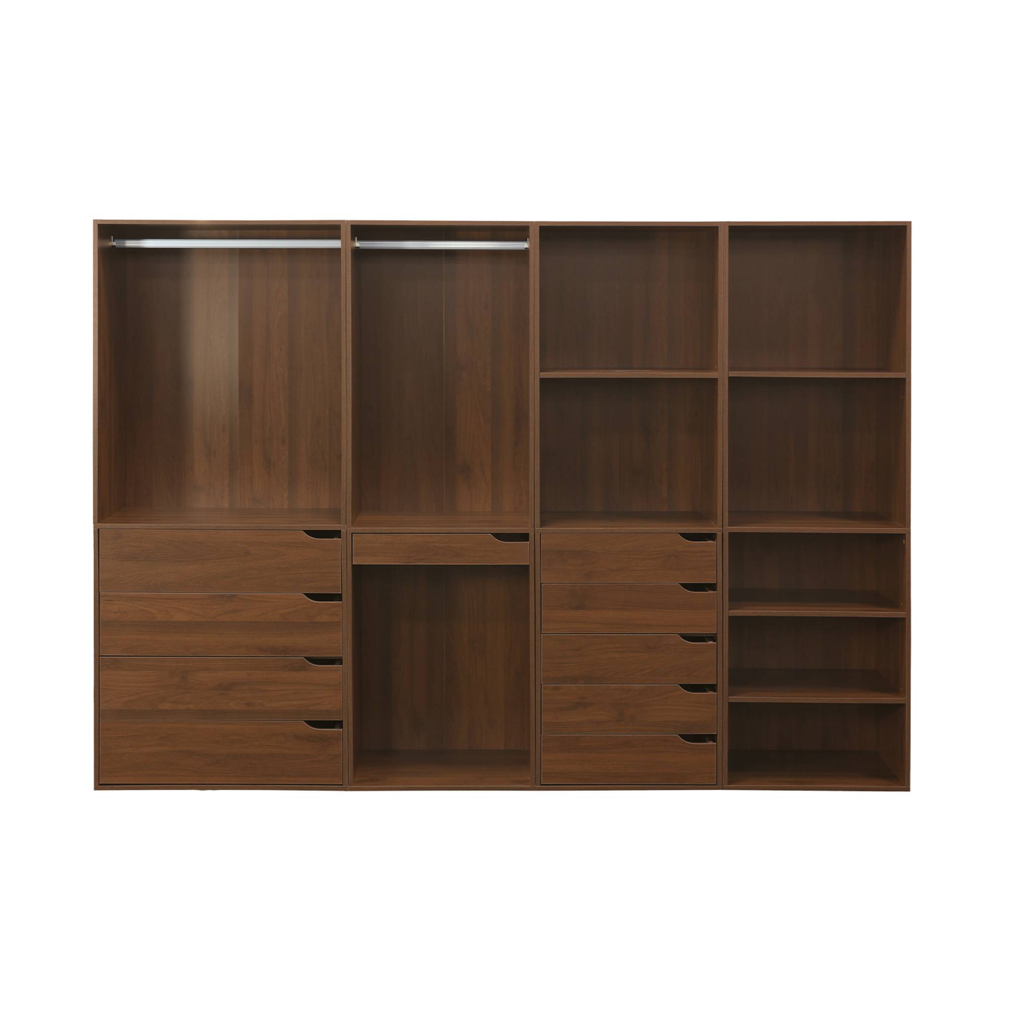 Kit dressing modulable décor bois 4 éléments NEPAL