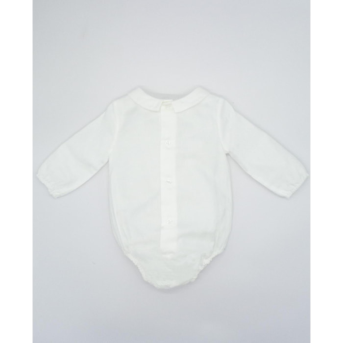 Body cuello bebé viella blanco
