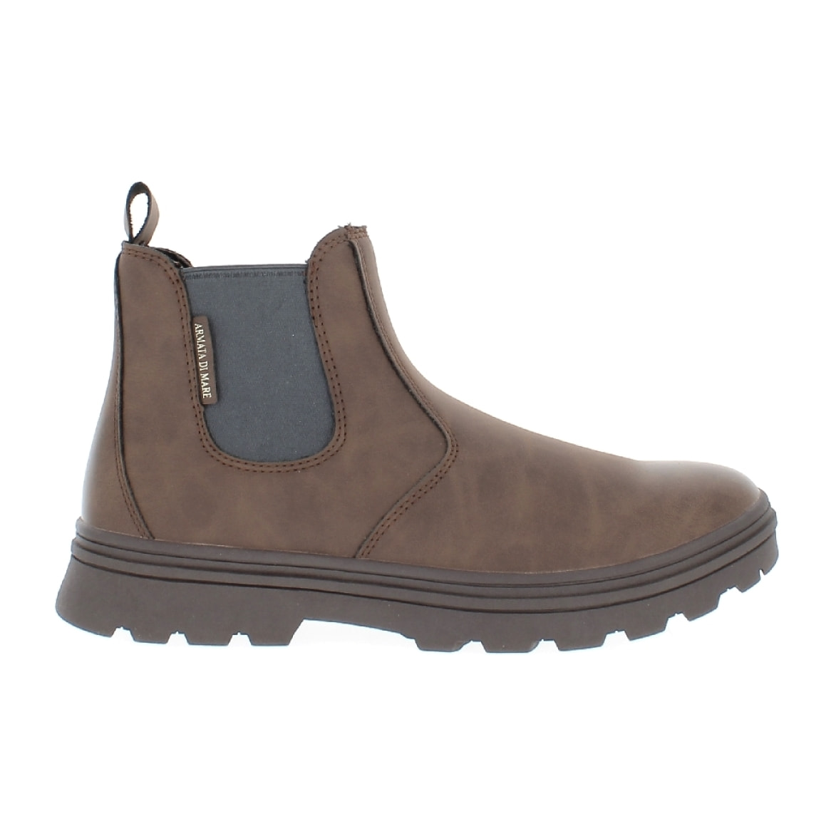 Armata di Mare Scarpe Uomo Stivaletti Chelsea Boots con Soletta Rimovibile in Memory Foam AMU W23L462 Brown