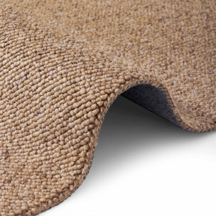 Tapis salon, motif faux uni, poils ras, look chaleureux, entretien
