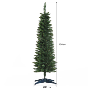 árbol de Navidad Artificial con Soporte 46x150cm Verde