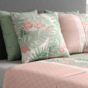 Parure De Drap 3pcs avec Drap Housse 90x190cm 100% Coton 57fils Bora