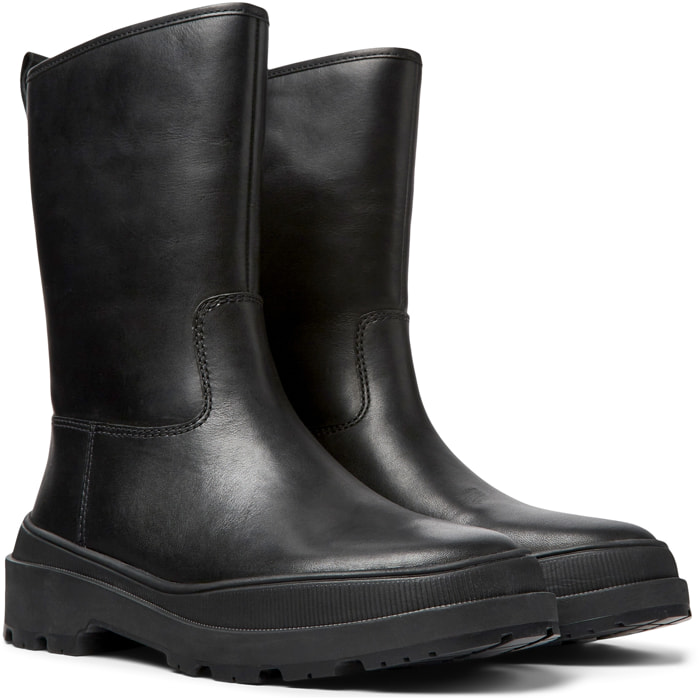 Botines - CAMPER Brutus Trek - Negro - Cuero liso