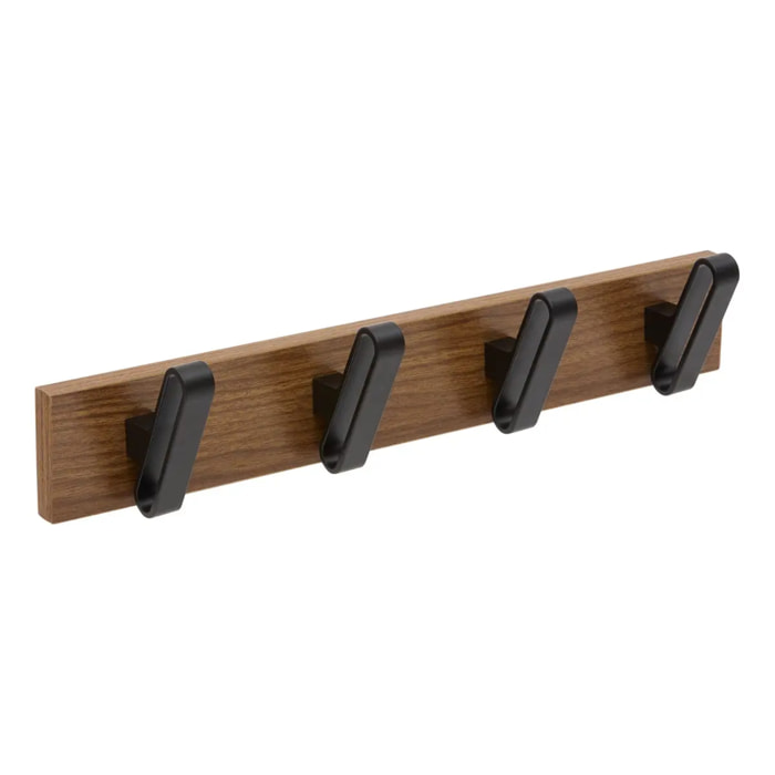 Patère Nocca rectangulaire 7,5x40cm marron