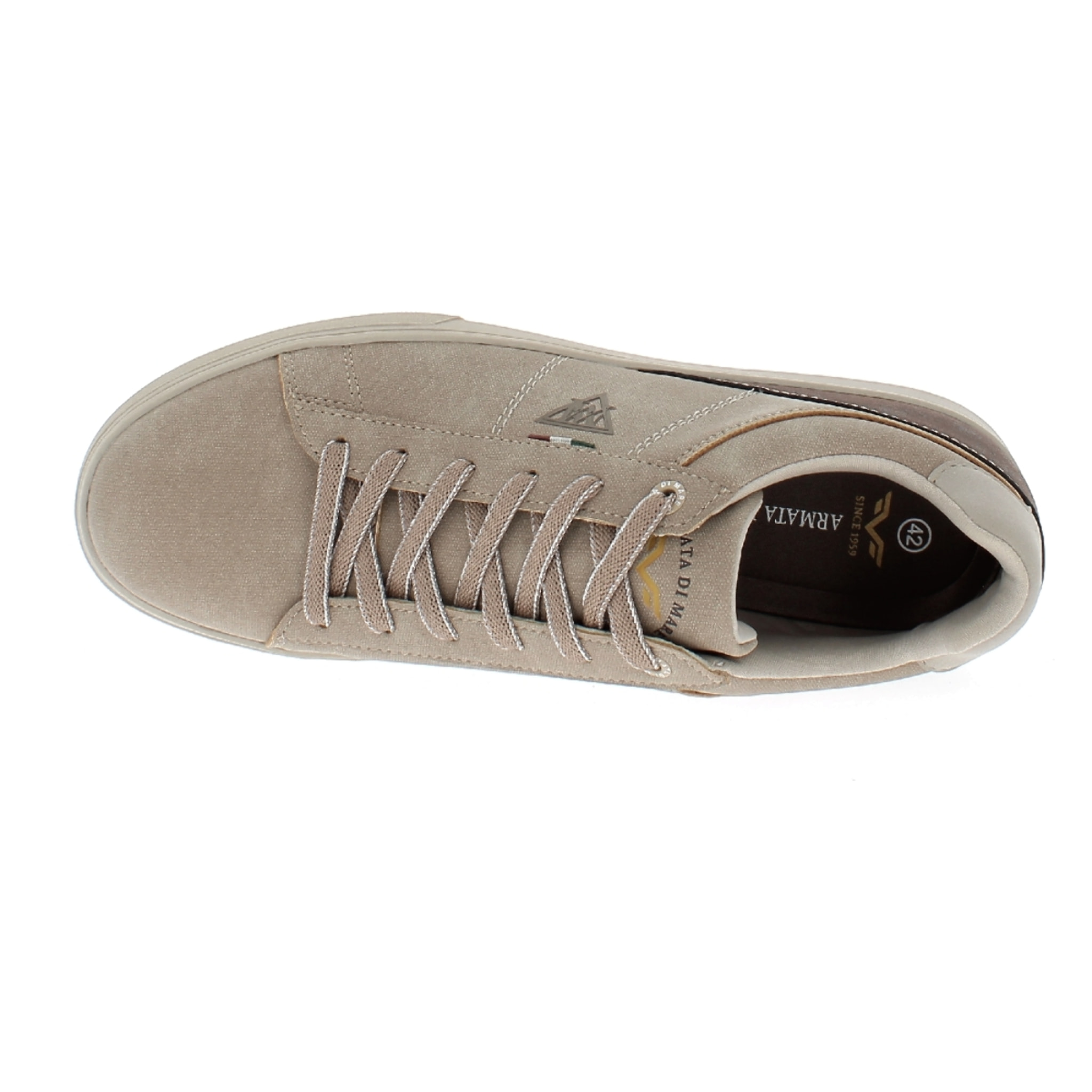 Armata di Mare Scarpe Uomo Court Sneakers Casual con Soletta Rimovibile in Memory Foam AMU W24M605 Beige