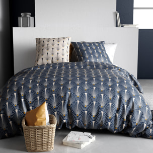 Parure Housse De Couette 3pcs 100% Coton 57fils Paon