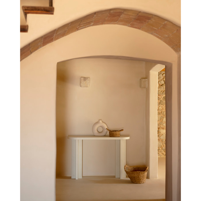 Console en microciment ton blanc cassé de 120x80cm Hauteur: 35 Longueur: 120 Largeur: 80