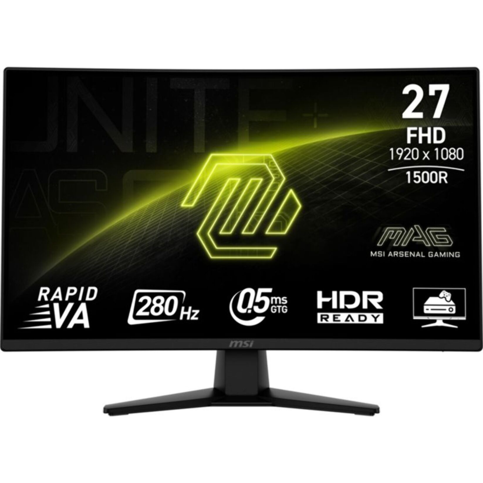 Ecran PC Gamer MSI MAG 274CXF 27" Incurvé 1500R Full HD 280Hz Fast VA HDR10 Adaptive-Sync