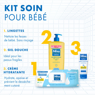 Lot de 12 - Mixa Bébé Lingettes au Lait de Toilette x80